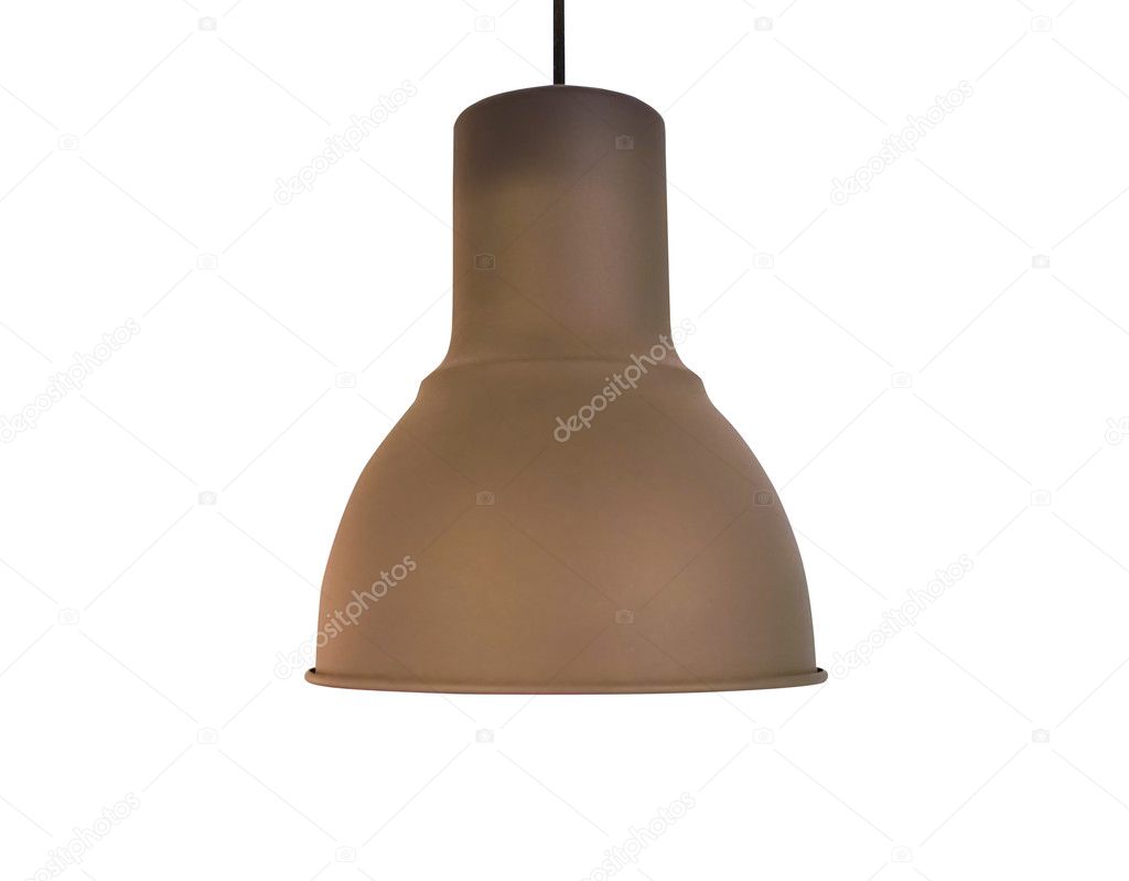 Brown Copper Ceiling Lamp isolated on white