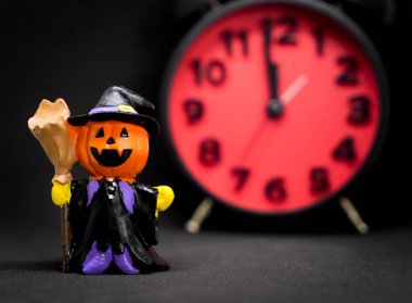 Kabaklar hayalet Cadılar Bayramı partisi için geri sayım