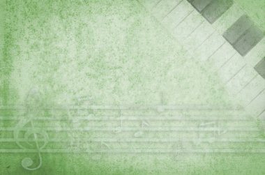 Yeşil müzik klavye grungy arka plan dokusu.