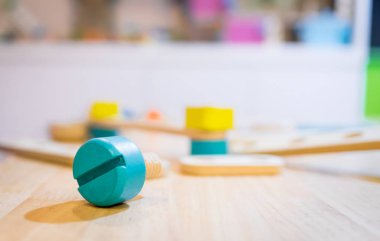 Childs'ın geliştirme için çocuk ahşap oyuncak.