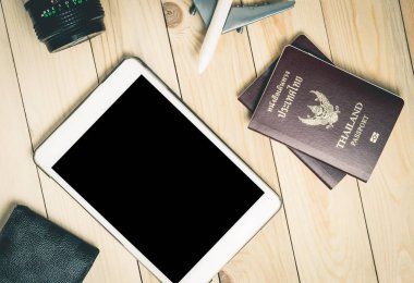 Gezgin nesneleri ile boş tablet perde kopya alanı için.