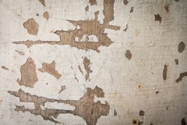 Lekeli hasar beyaz boya ahşap tahta üzerinde
