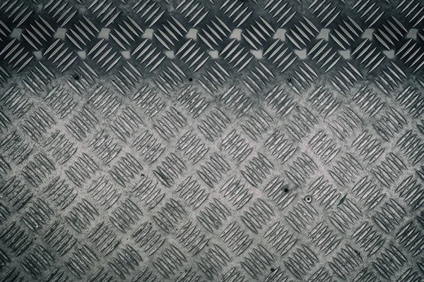 Metal plate floor tiles with anti slip texture. — Stock Photo, Image