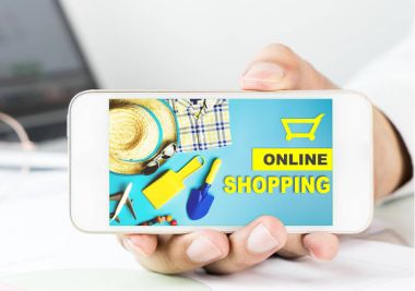 Online alışveriş için uygulama ile Smartphone