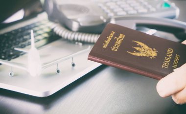 Pasaport harekete hazır holding iş adamı