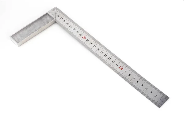 Metal Engineer corner ruler isoalted on white background — Stock Photo, Image