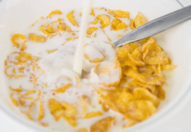 süt Mısır pul tahıl kahvaltı dökme 