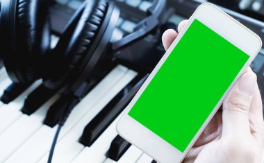 Müzik stüdyosu uygulama kadar alay etmek için boş smartphone ekran