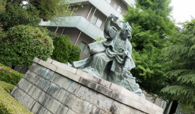 9 Danjuro Ichikawa bakır heykeli