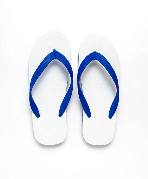 Thaise stijl rubber sandalen geïsoleerd op wit — Stockfoto