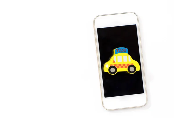 Taxi sur téléphone mobile pour Taxi concept d'application d'appel — Photo