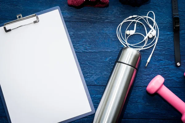 Fitness nesne eğitim için kopya alanı boş kağıt ile spor