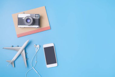 Gezgin Aksesuar gadget'ı mavi kopya alanı en az kavramı