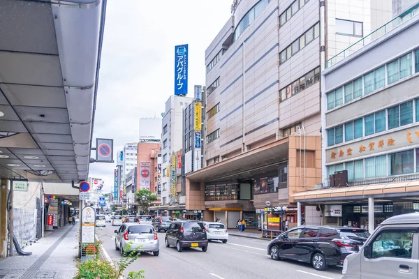 Kanazawa Japon Sept 2019 Des Personnes Véhicule Circulent Dans Rue — Photo