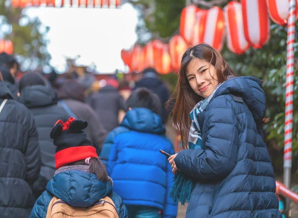 오사키 무신사에서 열리는 축제에 참가중이다 — 스톡 사진