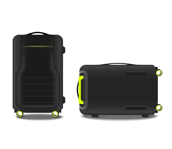 两个手提箱的 Gps 系统和酸的绿色背光 — 图库矢量图片