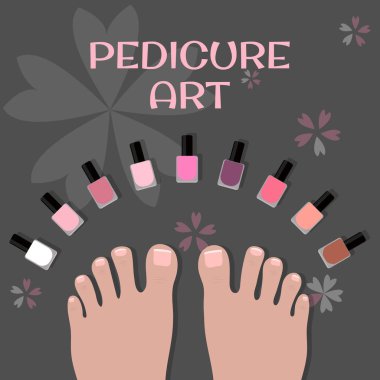 Pedikür sanat. Görüntü ayak ve tırnak cilası