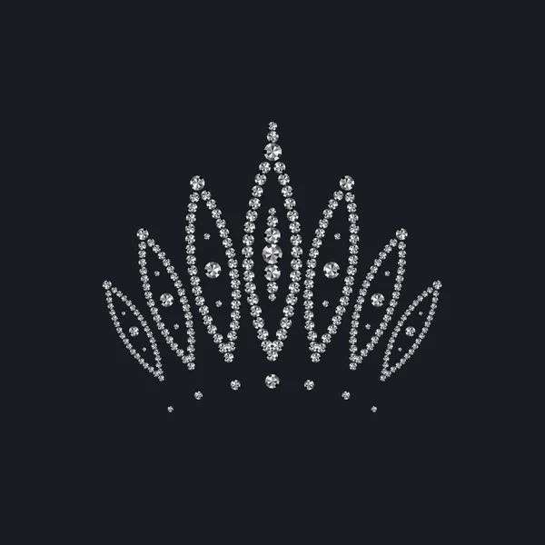 Abstrakte Krone (Diadem) mit Diamanten Stockillustration