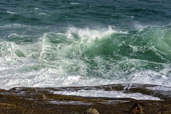 Welle kracht gegen Felsen — Stockfoto