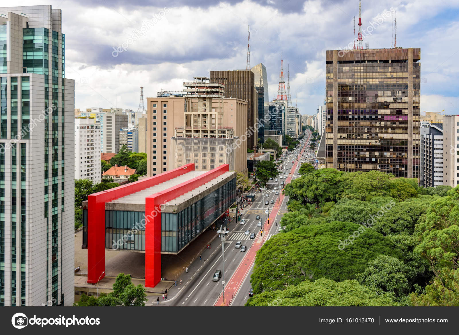 Avenida Paulista, centro financeiro de São Paulo e Brasil fotos