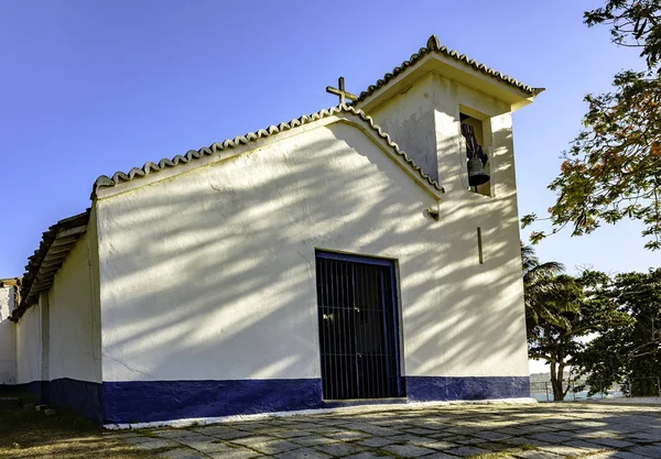 Фасад Старинной Церкви Построенный Xviii Веке Бразилии Колониальной Архитектуре Городе — стоковое фото
