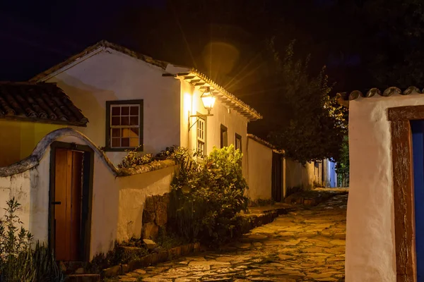 Calles Antigua Histórica Ciudad Tiradentes Con Sus Casas Arquitectura Colonial —  Fotos de Stock