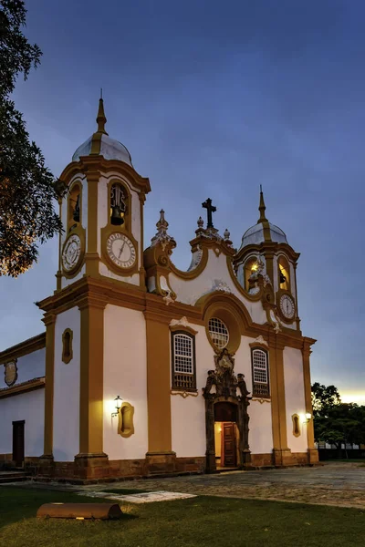 Fachada Una Antigua Iglesia Construida Siglo Xviii Estilo Barroco Famosa — Foto de Stock