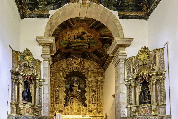 Interior Histórica Iglesia Del Siglo Xviii Estilo Barroco Dorado Antigua — Foto de Stock
