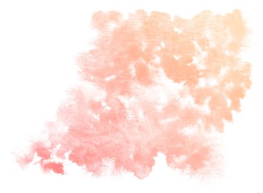 Beyaz arkaplanda soyut kırmızı suluboya.