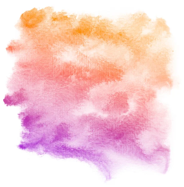 Beyaz arka plan üzerine soyut mor suluboya.