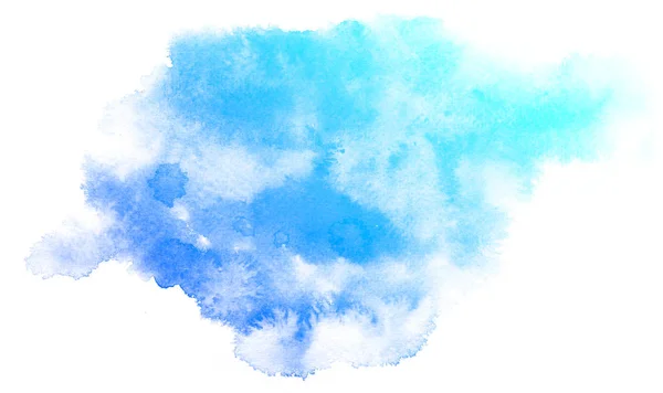 Abstrait bleu aquarelle fond. — Photo