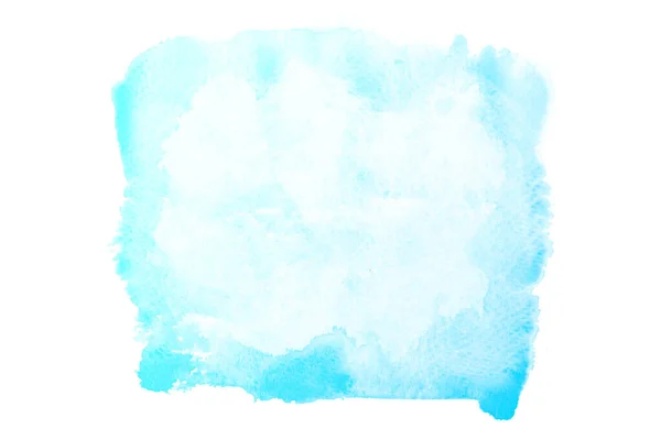 白色背景的蓝色水彩画摘要 — 图库照片