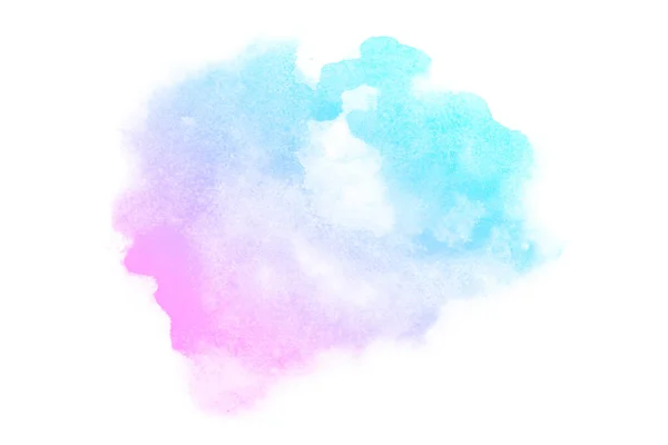 Textuer Aquarela Abstrato Rosa Azul Sobre Fundo Branco — Fotografia de Stock