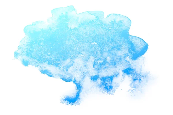 Abstract Blue Watercolor Textuer White Background Stock Photo