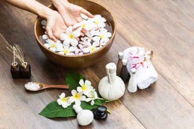 Kaplıca tedavisi ve kadın ayak ve el spa, Tayland için ürün. seçeneðini belirleyin ve yumuşak odak