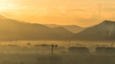Bangpha Tayland ile güzel bir gün batımı gökyüzü manzara.