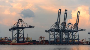 Konteyner liman yükleme iş ticaret bağlantı noktası nakliye vinç