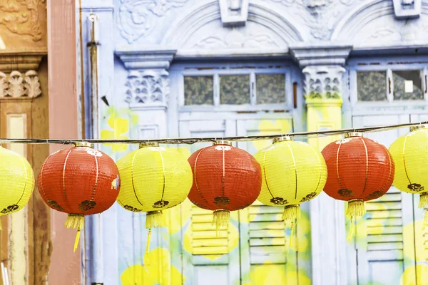 Çin Lamba Renkli Asya Lambalar Çince Geleneksel Kağıt Fener Ile — Stok fotoğraf