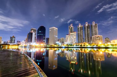 Bangkok şehir kasaba ve su parkı Tayland.