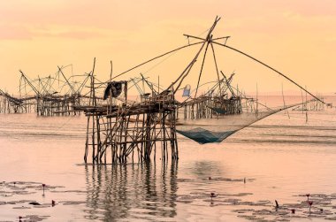 Phattalung ili, Tayland gündoğumu zaman yataydan 