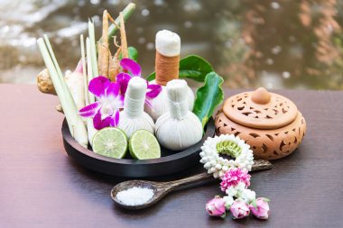 Spa tedavisi ve Masaj, Tayland, Thailand, yumuşak ve select odak 