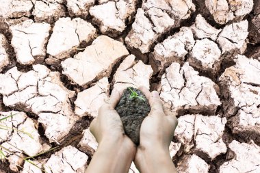 Kuru kırık dünya arka plan - kil