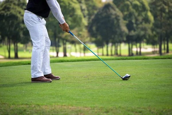 Golfers Hit Golf Course Summer Sunshine Relax Time — Stock Photo, Image