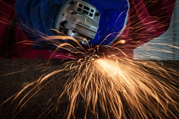 Technician Working Grinding — Stock Photo, Image