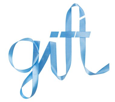 Şerit mavi yazılı Word Hediyelik