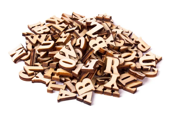Деревянные буквы английского алфавита — стоковое фото
