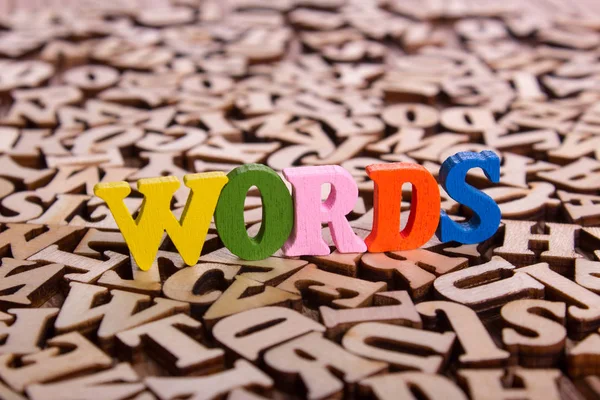 Wörter Wort aus Holzbuchstaben — Stockfoto