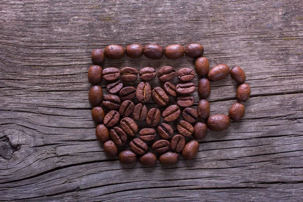 Kopp kaffe från bönor — Stockfoto