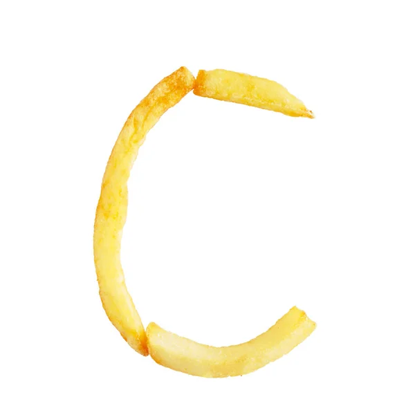 Letter C made of French fries — Stock Photo, Image