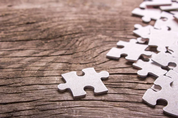 Puzzelstukken met lege ruimte voor tekst — Stockfoto